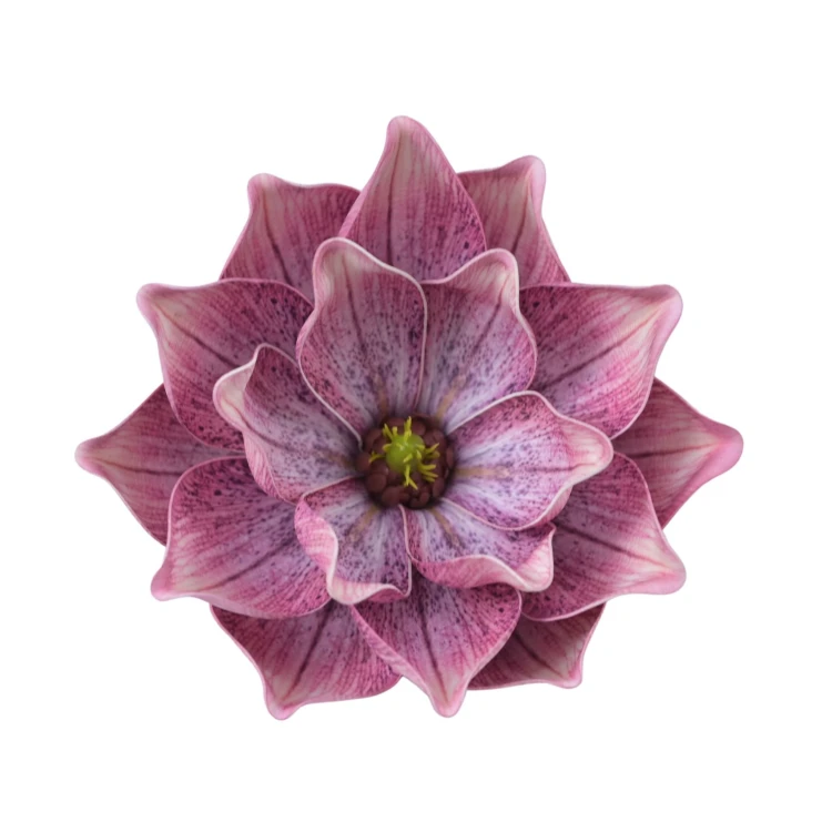 Sztuczna gumowa magnolia w kolorze fioletowym 18 cm