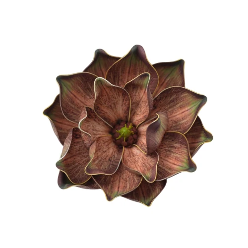 Sztuczna gumowa magnolia w kolorze jasno brązowym 18 cm