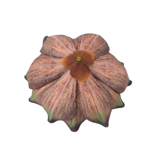 Sztuczna gumowa magnolia w kolorze jasno brązowym 18 cm
