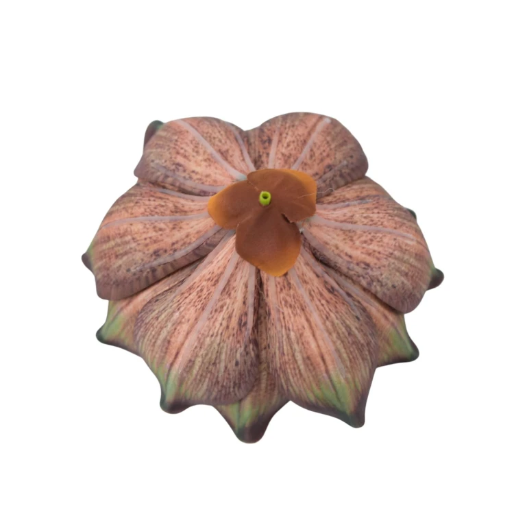 Sztuczna gumowa magnolia w kolorze jasno brązowym 18 cm