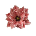 Sztuczna gumowa magnolia w kolorze różowym 18 cm