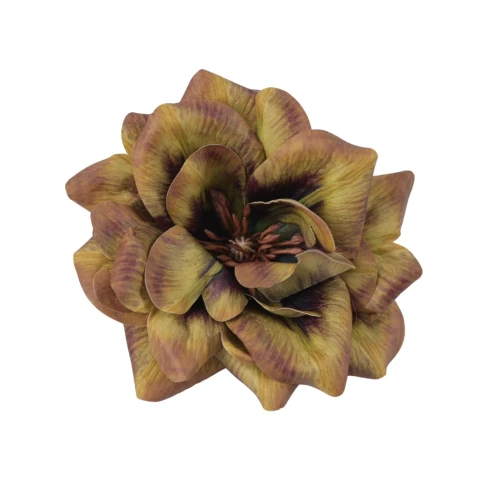 Sztuczna gumowa gardenia w kolorze brudnej brzoskwini 13 cm