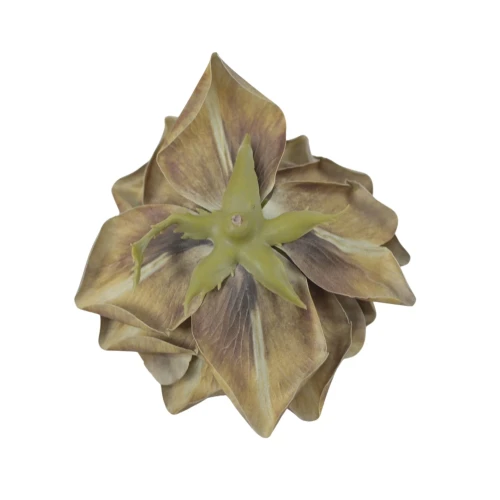 Sztuczna gumowa gardenia w kolorze brudnej brzoskwini 13 cm