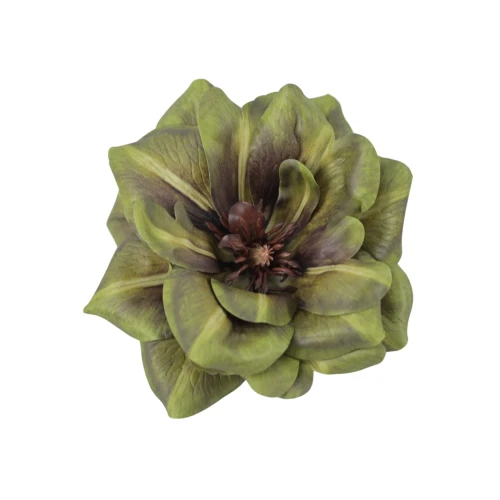 Sztuczna gumowa gardenia w kolorze zielonym 13 cm
