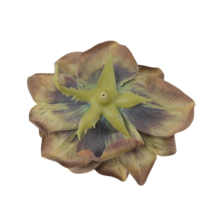 Sztuczna gumowa gardenia w kolorze zielonym 13 cm
