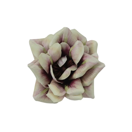 Sztuczna gumowa gardenia w kolorze biało/różowym 13 cm