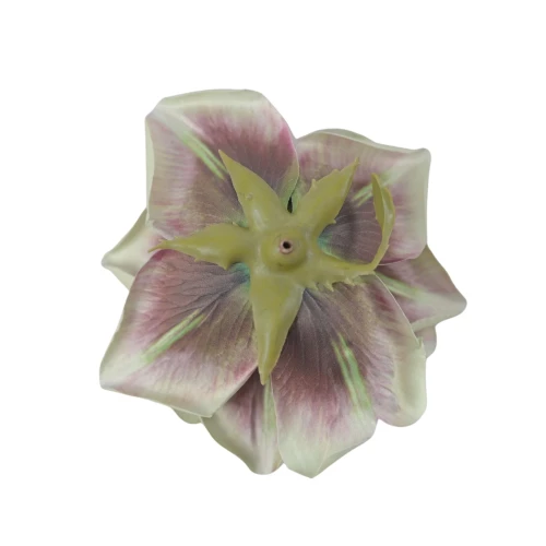 Sztuczna gumowa gardenia w kolorze biało/różowym 13 cm