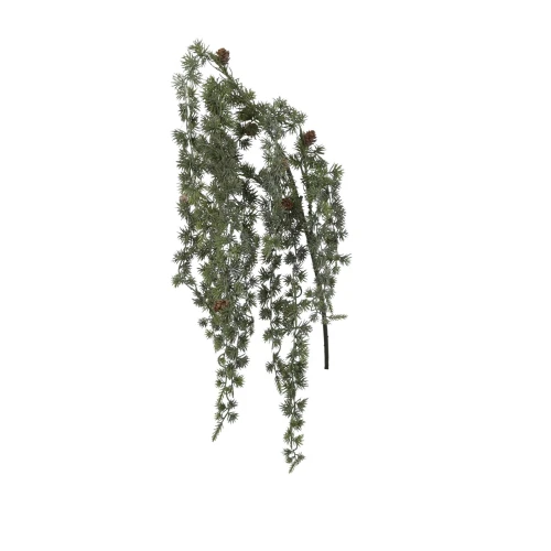 Sztuczny modrzew zwis w kolorze zielonym z brokatem 120 cm