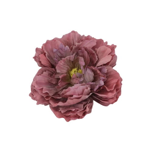 Sztuczna główka piwonii w kolorze fiołkowo/różowym 14 cm