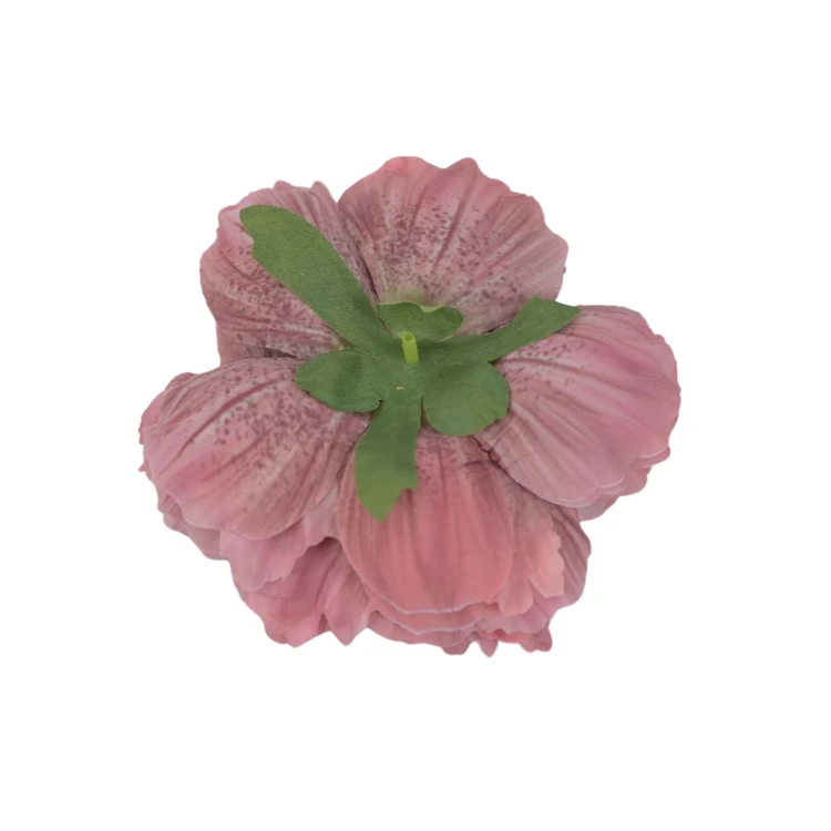 Sztuczna główka piwonii w kolorze fiołkowo/różowym 14 cm