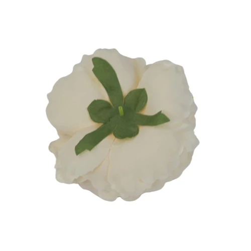 Sztuczna główka piwonii w kolorze waniliowym 14 cm