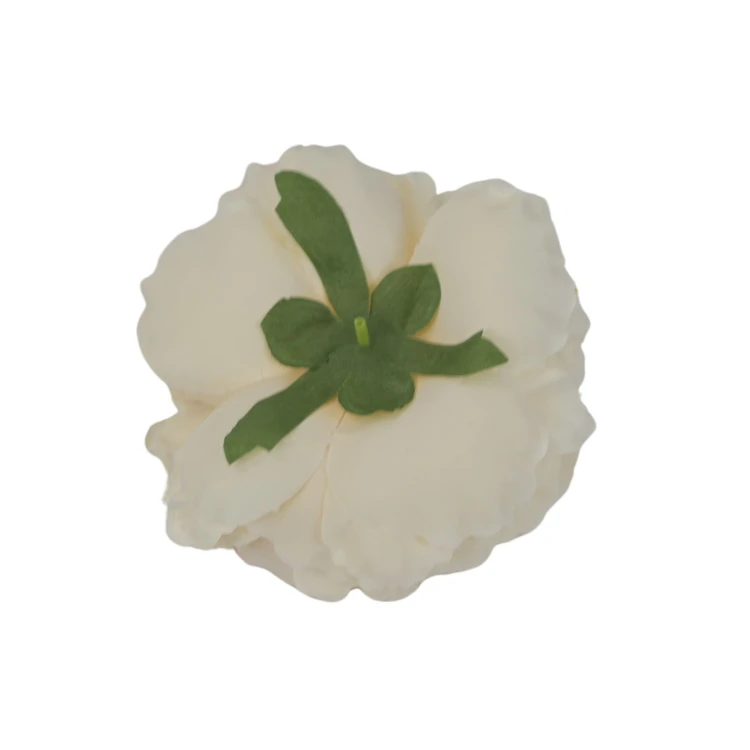 Sztuczna główka piwonii w kolorze waniliowym 14 cm