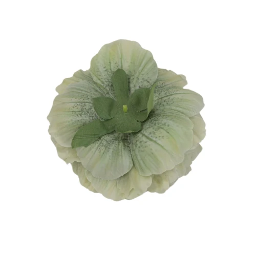Sztuczna główka piwonii w kolorze zielonym 14 cm