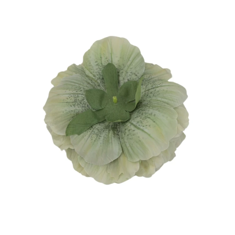 Sztuczna główka piwonii w kolorze zielonym 14 cm