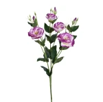 Sztuczna eustoma w kolorze biało/fioletowym 80 cm