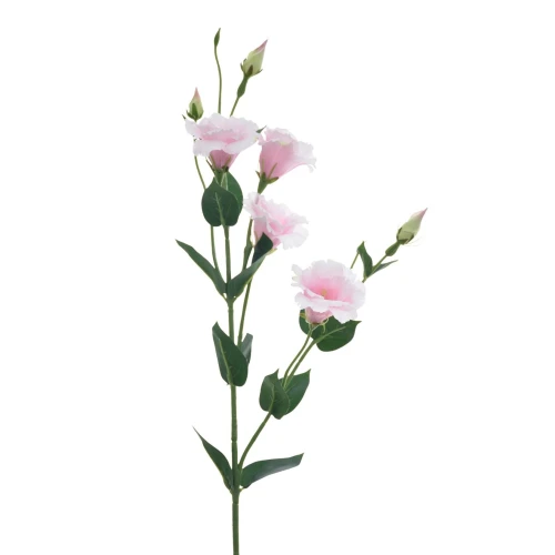 Sztuczna gałązka, eustoma w kolorze jasno różowym 84 cm