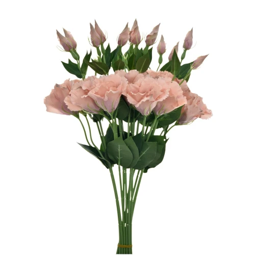 Sztuczna eustoma na piku w kolorze orzecha laskowego 50 cm