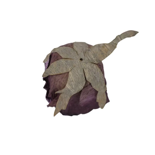 Sztuczna róża w pąku podsuszana w kolorze fioletowo/niebieskim 7 cm