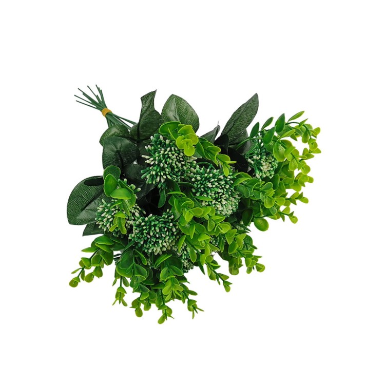 Sztuczny czosnek z eukaliptusem 37 cm