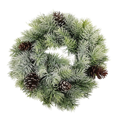 Wianek z jodły w kolorze zielono szarym 30 cm