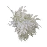 Sztuczna gałązka ruskus w kolorze białym 60 cm