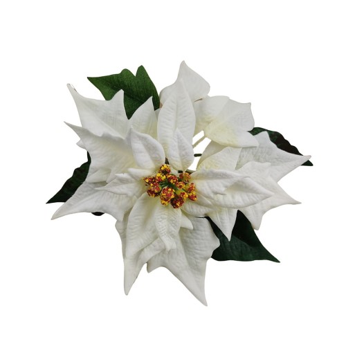 Gwiazda welurowa w kolorze kremowym 18 cm