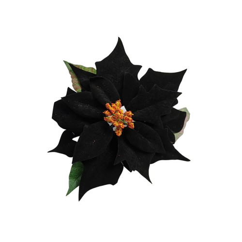 Gwiazda welurowa w kolorze czarnym 18 cm