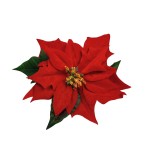 Sztuczna gwiazda welurowa w kolorze czerwonym 18 cm