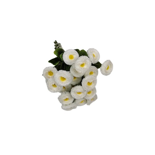 Stokrotka gałązkowa krótka w kolorze białym 22 cm