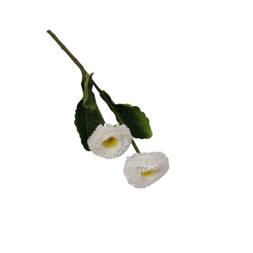 Stokrotka gałązkowa krótka w kolorze białym 22 cm