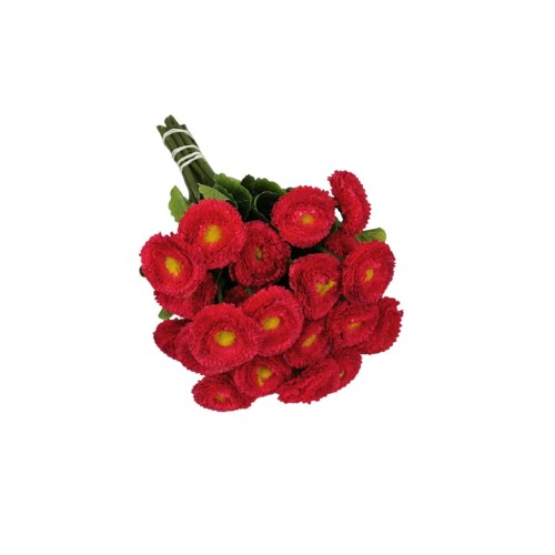 Stokrotka gałązkowa krótka w kolorze czerwonym 22 cm