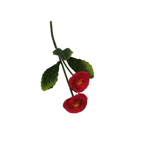 Stokrotka gałązkowa krótka w kolorze czerwonym 22 cm