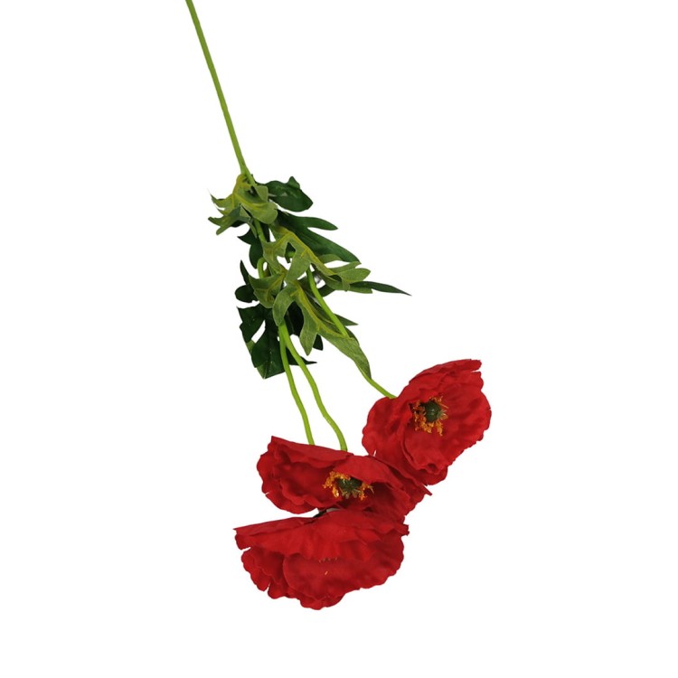 Kwiat maków w kolorze czerwonym 50 cm