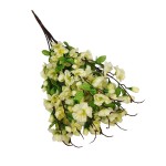 Sztuczna gałązka jabłoni w kolorze kremowo-zielonym 65 cm
