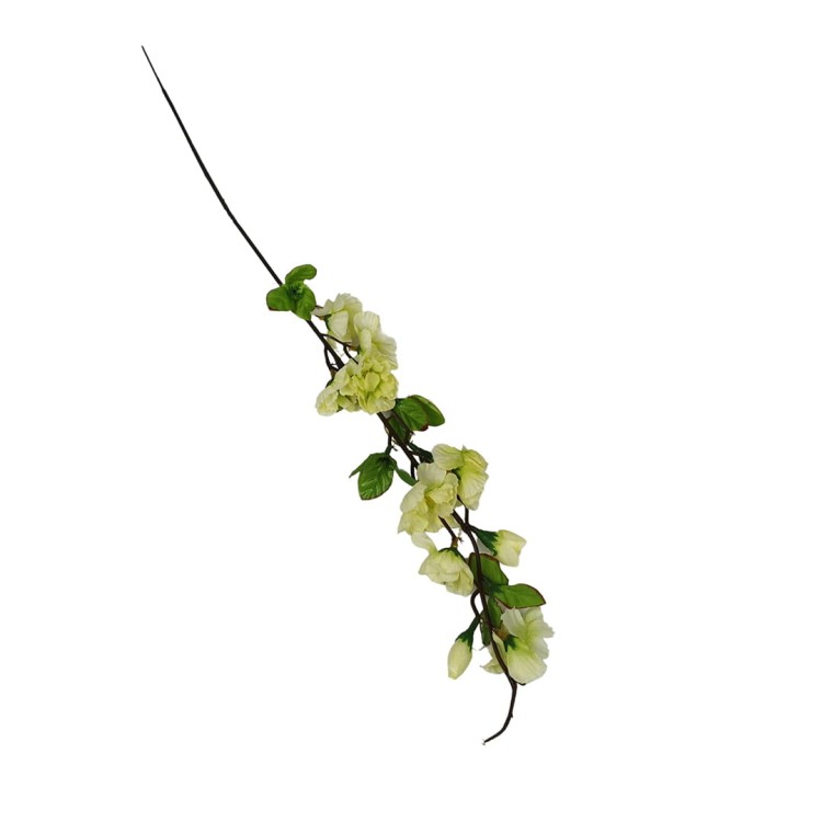 Gałązka jabłoni w kolorze kremowo-zielonym 65 cm