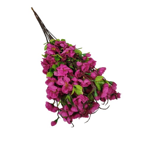 Sztuczna gałązka jabłoni w kolorze fuksji 65 cm