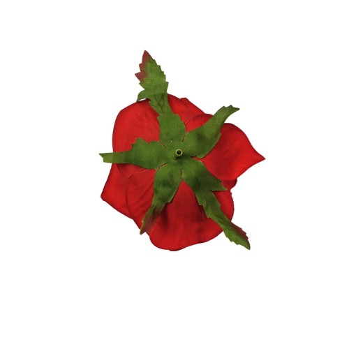 Róża z listkiem w kolorze czerwonym 10 cm