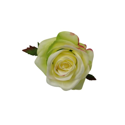 Róża z listkiem w kolorze jasno zielonym 10 cm