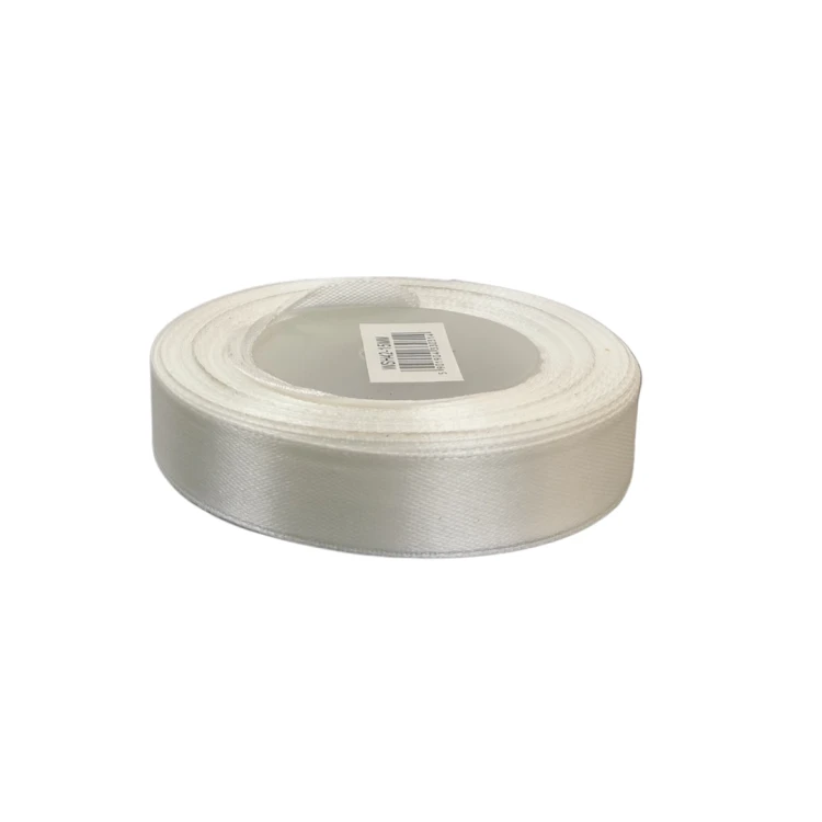Wstążka atlasowa 15mm/25m w kolorze kremowym