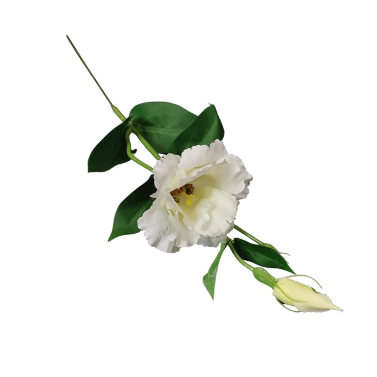 Sztuczna eustoma na piku w kolorze białym 50 cm