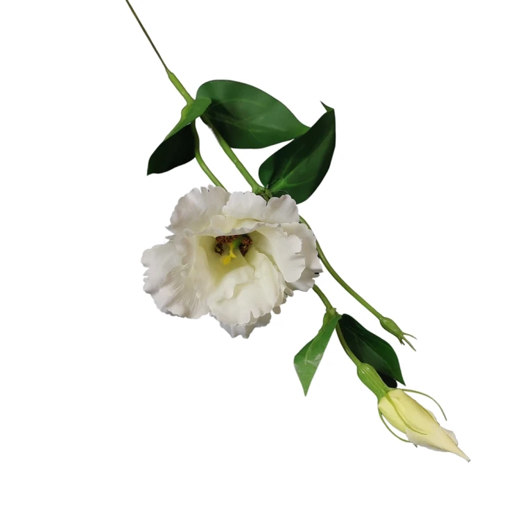 Sztuczna eustoma na piku w kolorze białym 50 cm