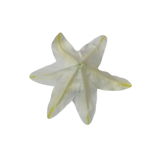 Sztuczna gumowa lilia w kolorze białym 20 cm