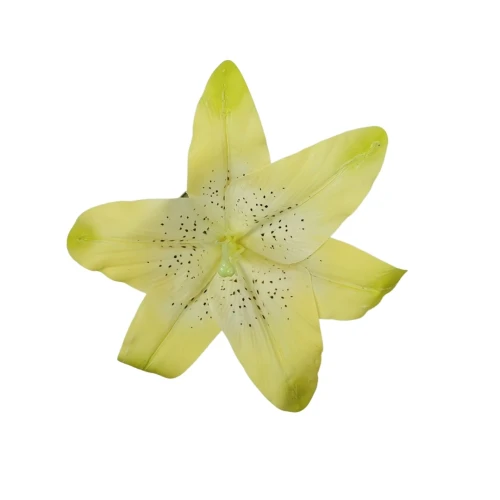 Sztuczna gumowa lilia w kolorze zielonym 20 cm