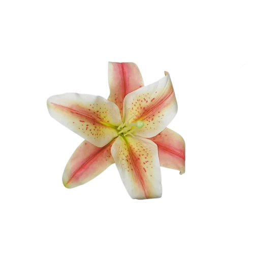 Sztuczna gumowa lilia w kolorze różowym 20 cm