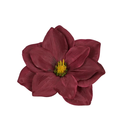 Sztuczna główka, magnolia w kolorze bordowym 19 cm