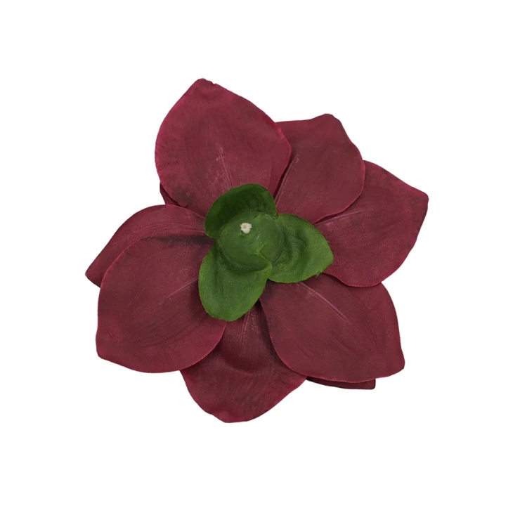 Sztuczna główka, magnolia w kolorze bordowym 19 cm