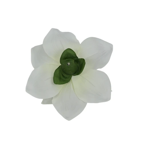 Sztuczna wyrobowa magnolia w kolorze białym 19 cm