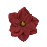 Sztuczna wyrobowa magnolia w kolorze bordowym 19 cm