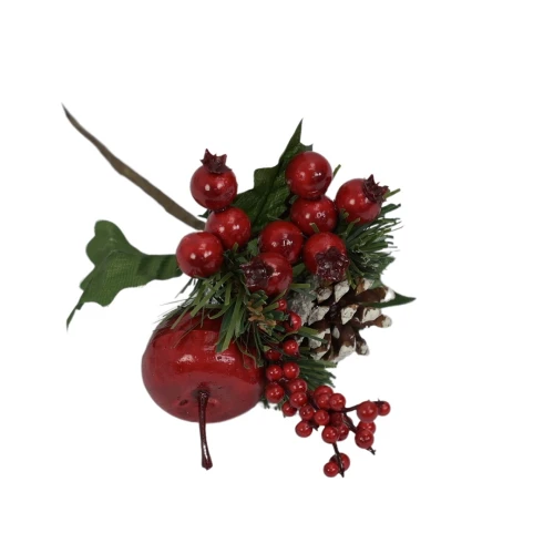 Sztuczny pik mix z jabłkiem szyszką i jarzębiną 20 cm