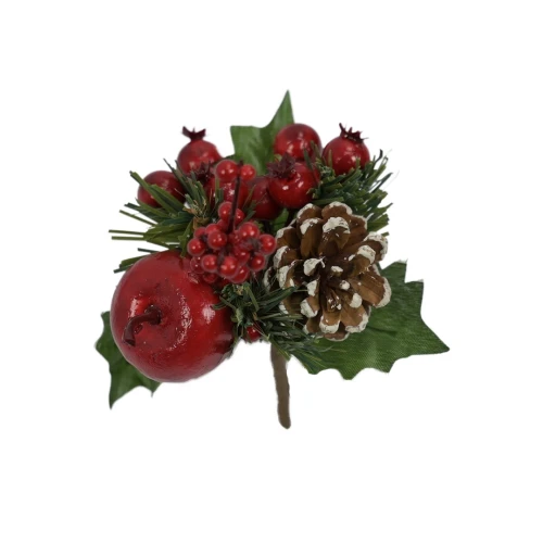 Sztuczny pik mix z jabłkiem szyszką i jarzębiną 20 cm